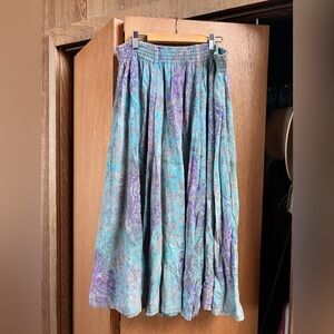 Synchronicity (Size M) Rayon Boho Skirt Hippie Spinner Beach Resort Colorful